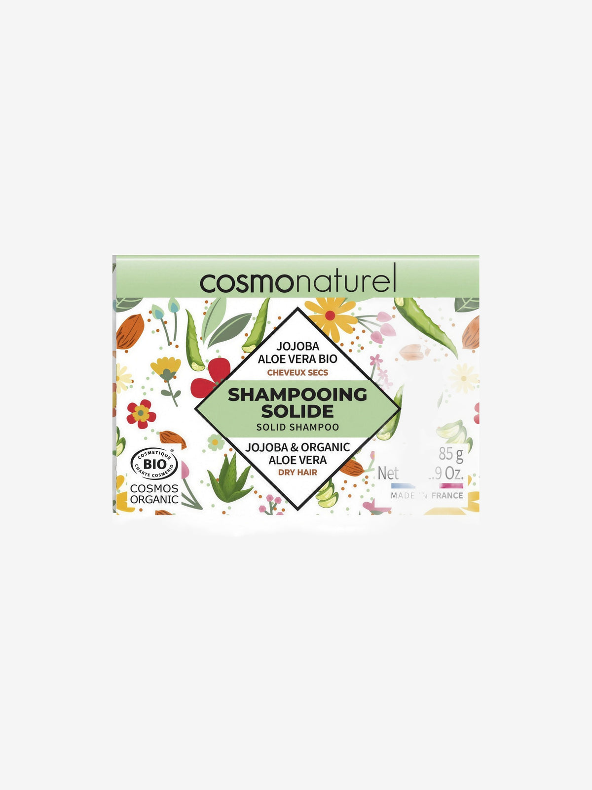 Shampoing solide Cheveux Secs 85g Cosmo Naturel - Herboristerie de Paris