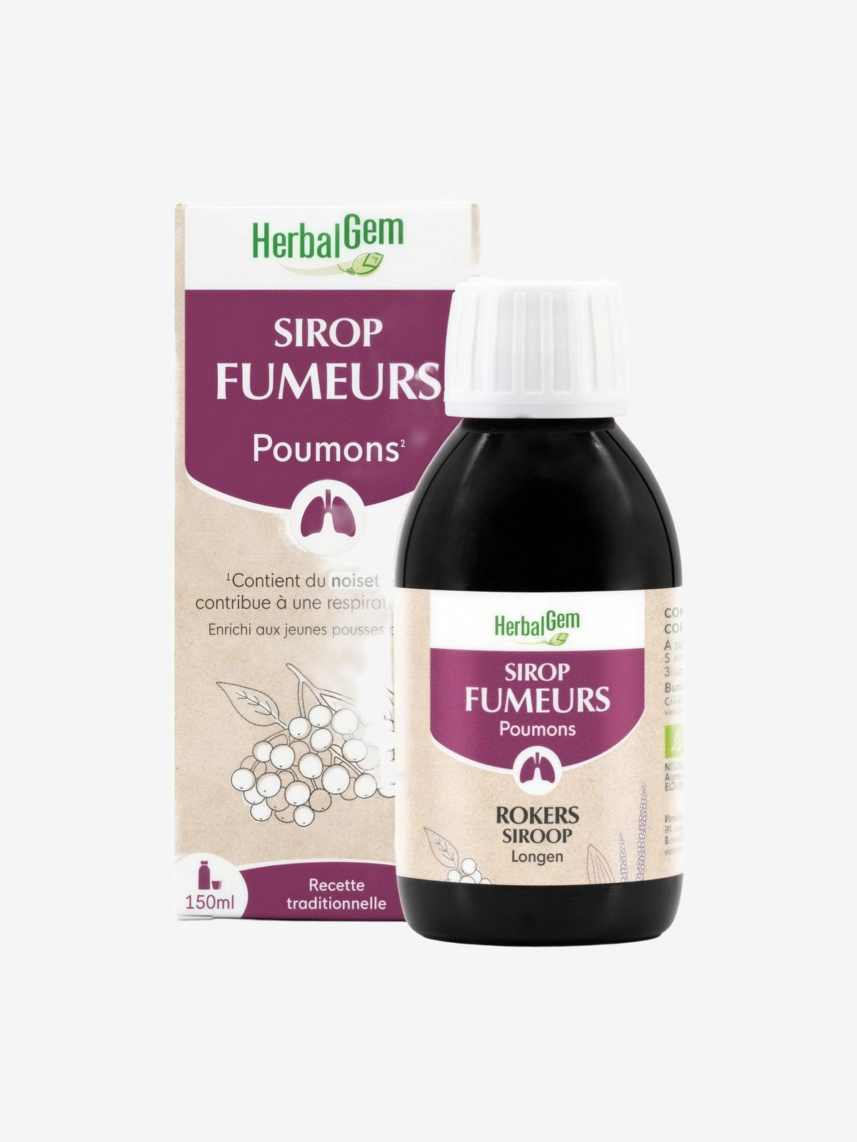 Sirop des Fumeurs bio 150 ml Herbalgem - Herboristerie de Paris