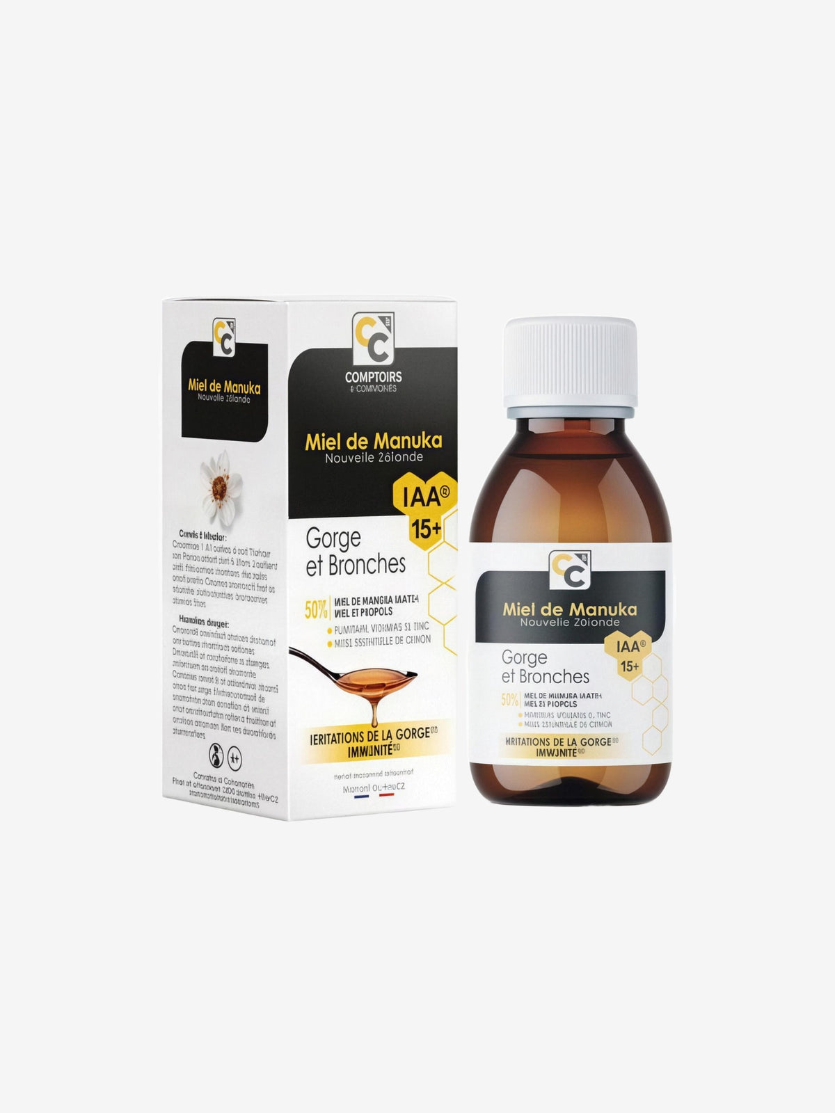 Sirop gorge et bronches au miel de manuka IAA 15+ 100ml Comptoirs Et Compagnies - Herboristerie de Paris