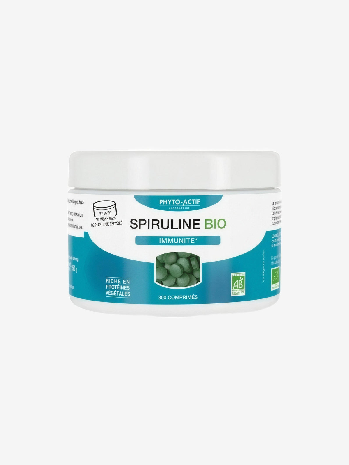 Spiruline bio 100% naturelle 300 comprimés Phyto-Actif - Herboristerie de Paris