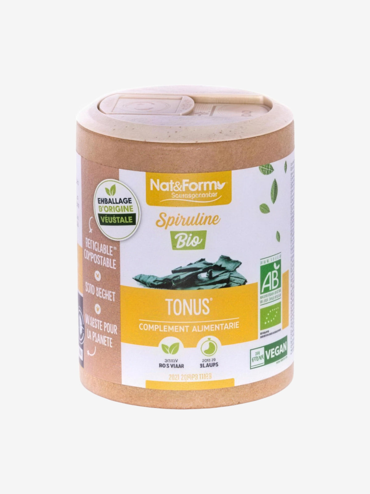 Spiruline Bio 200 comprimés Nat et Form - Herboristerie de Paris