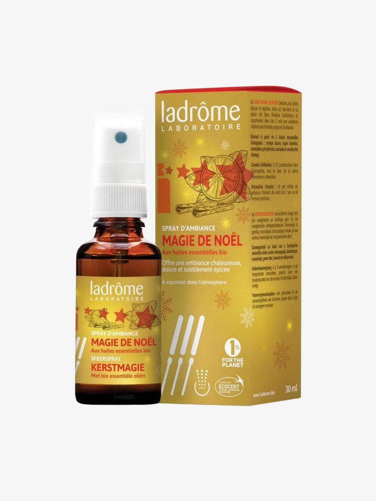 Spray d'ambiance Magie de Noël 100% HE 30ml Ladrome - Herboristerie de Paris