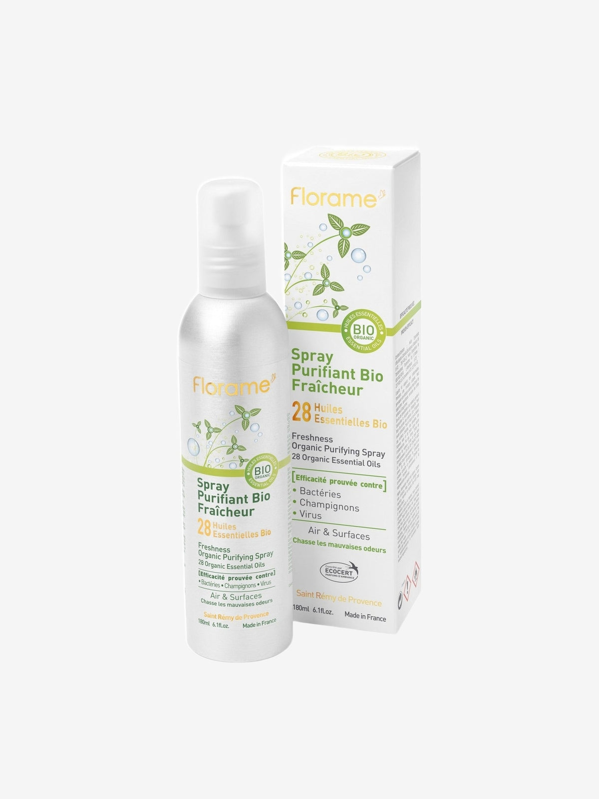 Spray purifiant fraîcheur aux 28 huiles essentielles 180 ml Florame - Herboristerie de Paris
