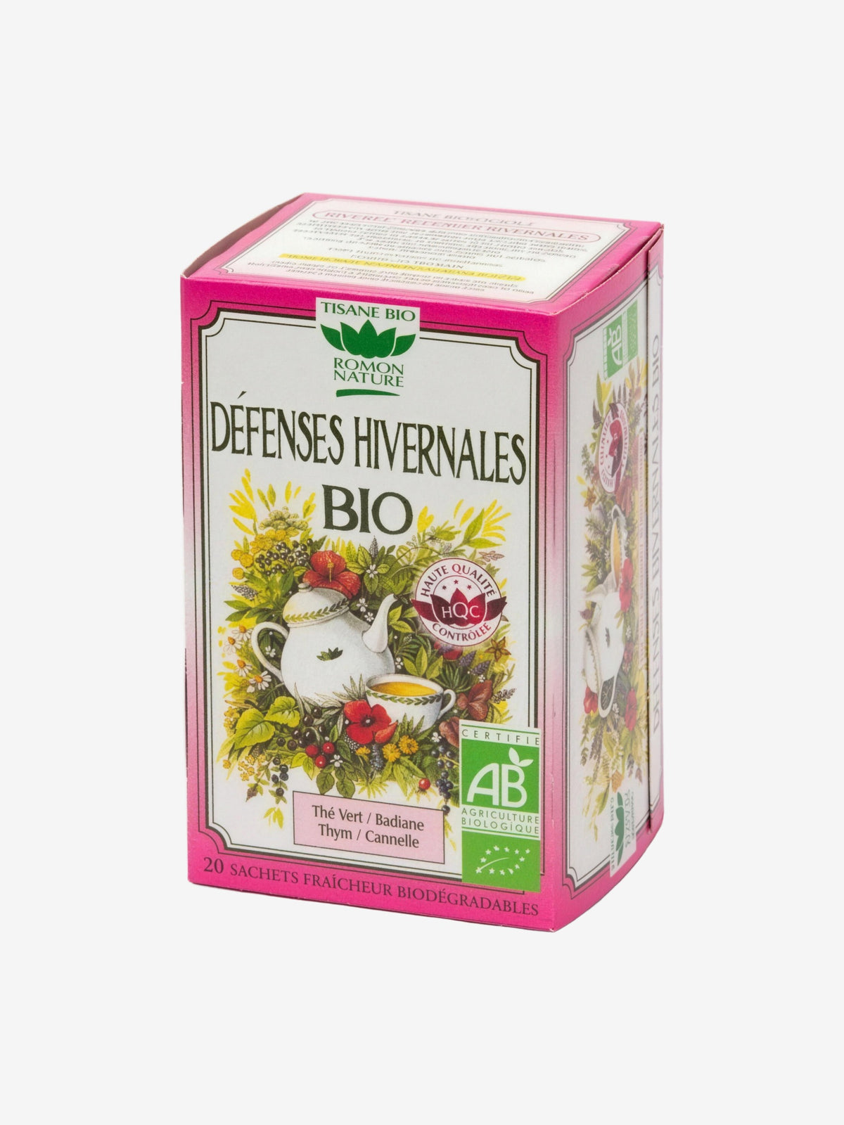 Tisane Défenses hivernales bio 20 sachets 32g Romon Nature - Herboristerie de Paris