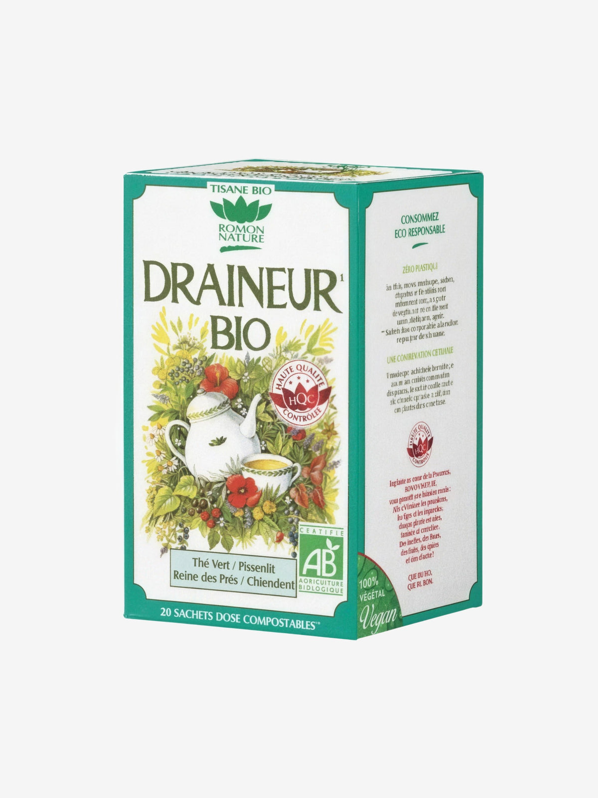 Tisane Draineur 20 sachets 32g Romon Nature - Herboristerie de Paris