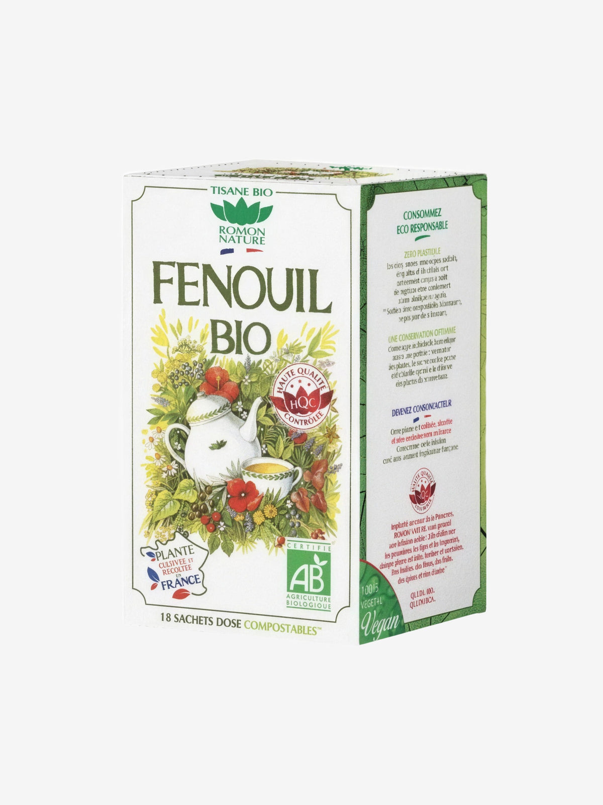 Tisane Fenouil bio 18 sachets Romon Nature - Herboristerie de Paris