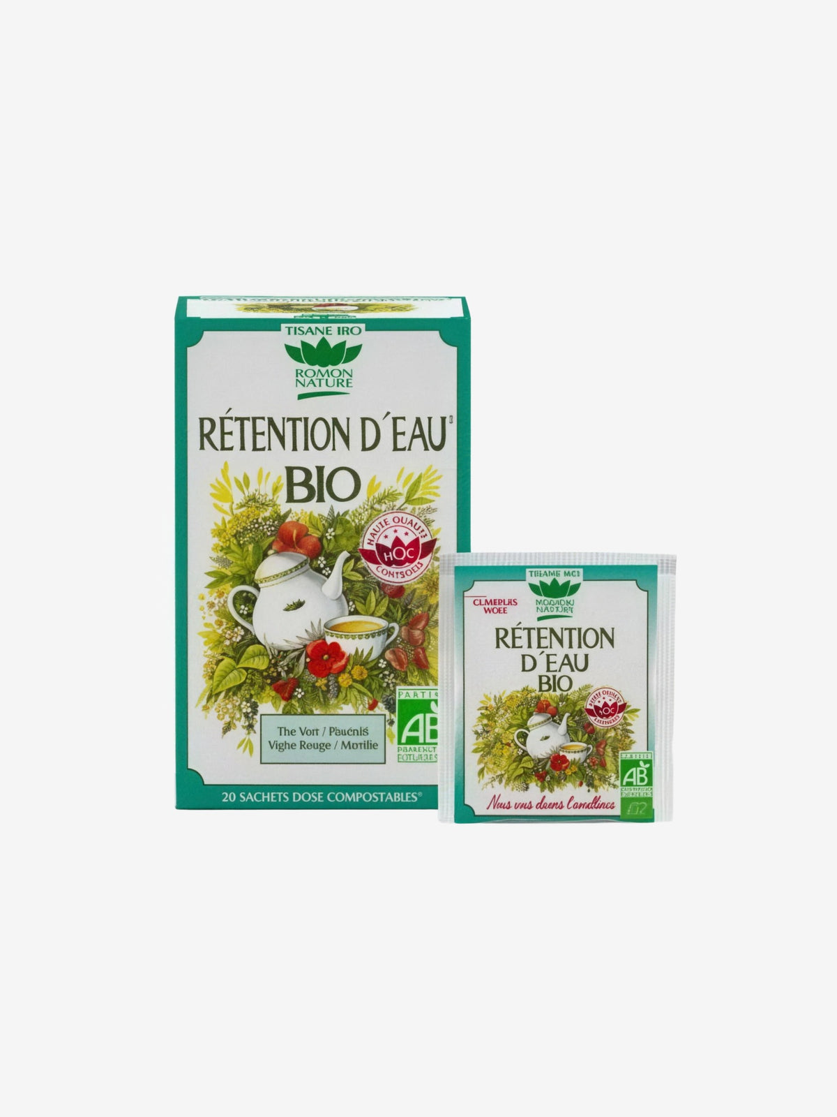 Tisane Rétention d'eau bio 20 sachets Romon Nature - Herboristerie de Paris
