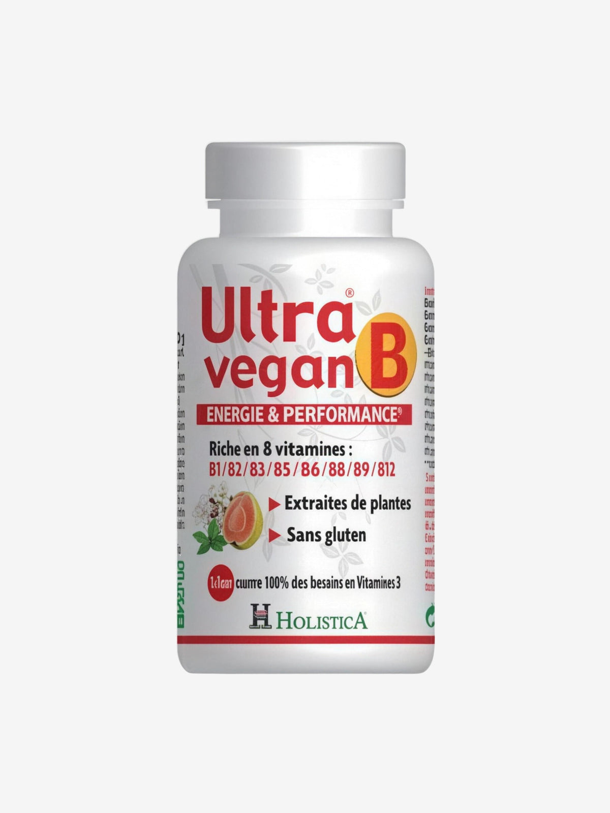 Ultra Vegan B 30 comprimés Holistica - Herboristerie de Paris