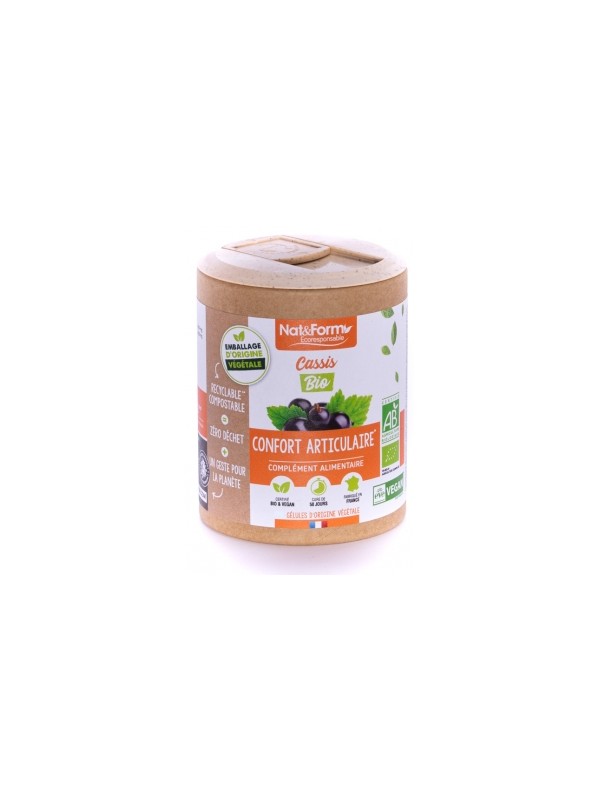 Cassis Bio 200 gélules Nat et Form Herboristerie de Paris fonction articulaire et urinaire