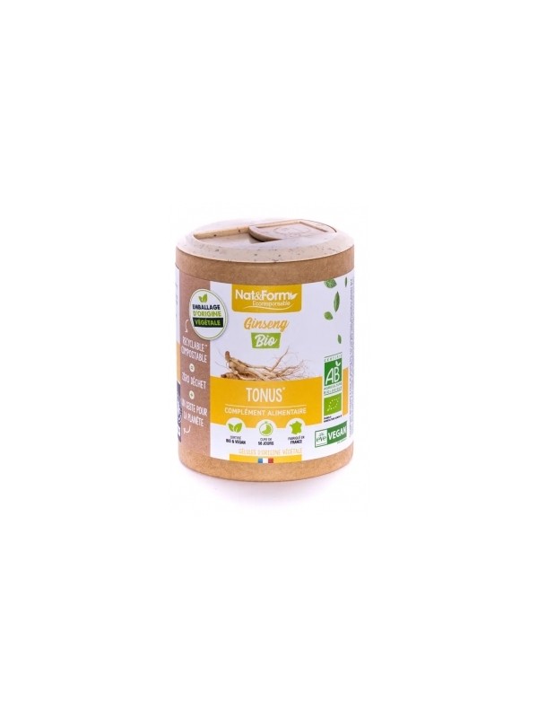Ginseng Rouge Bio 200 gélules Nat et Form Herboristerie de Paris