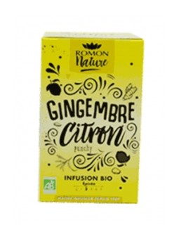 Infusion plaisir Gingembre Citron bio Romon Nature Herboristerie de Paris