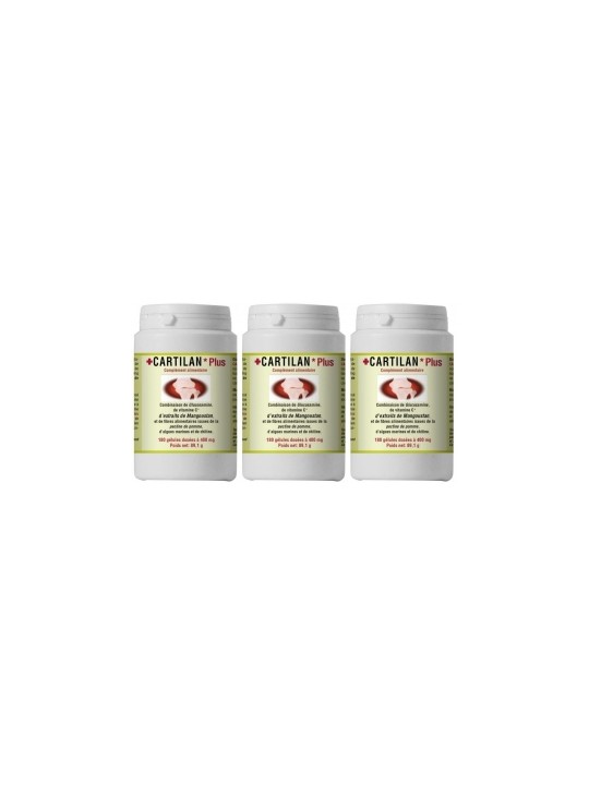 Lot de 3 Cartilan Plus 3x180 gélules Han-biotech Herboristerie de Paris