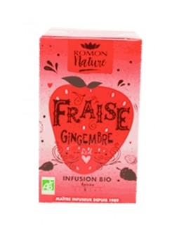 Infusion plaisir Fraise Gingembre bio Romon Nature Herboristerie de Paris