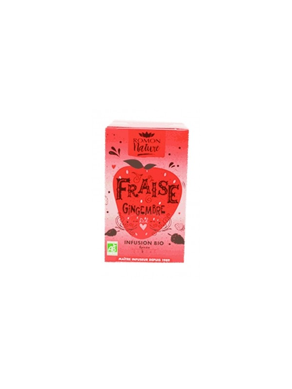 Infusion plaisir Fraise Gingembre bio Romon Nature Herboristerie de Paris