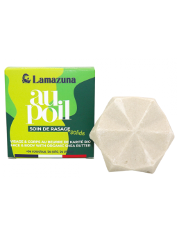 Pain de rasage solide Thé vert citron sans huile essentielle 55g Lamazuna Herboristerie de Paris