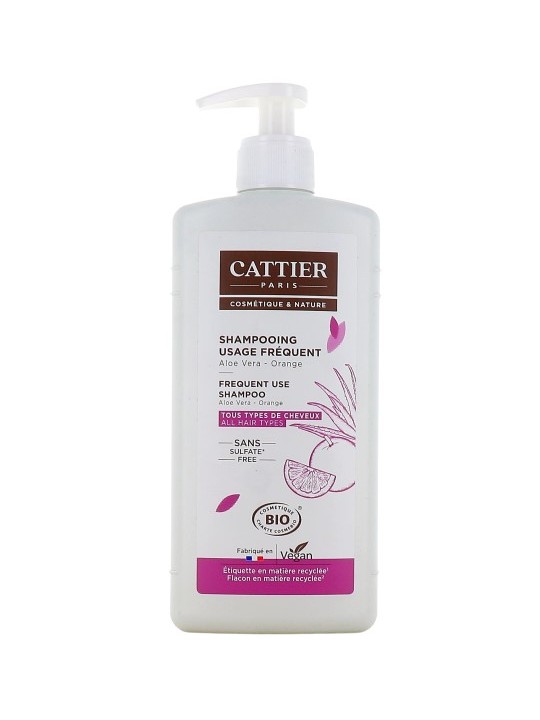 Shampoing usage fréquent Aloe vera Orange 500ml Cattier Herboristerie de Paris