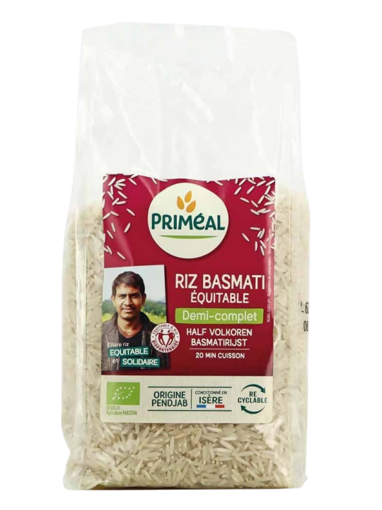 Riz basmati 1/2 complet 500g Primeal Herboristerie de Paris