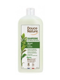 Shampoing des familles sans sulfates tous cheveux Thé vert d'Inde 1L Douce Nature Herboristerie de Paris