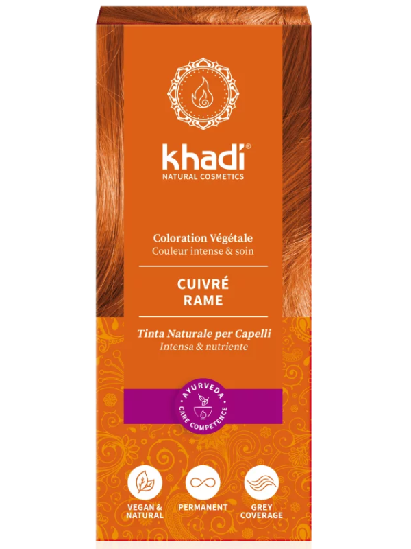 Coloration végétale Cuivré 100g Khadi Herboristerie de Paris