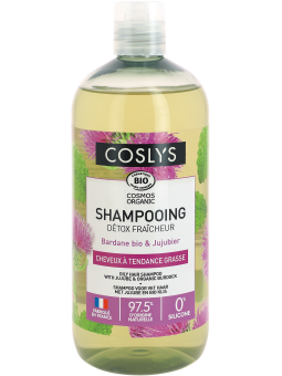 Shampoing Detox Fraicheur cheveux à tendance grasse 500ml Coslys Herboristerie de Paris