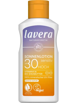 Lotion solaire sensitive SPF 30 100ml Lavera Herboristerie de Paris