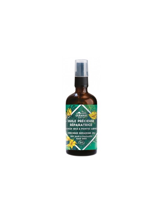 Huile précieuse réparatrice cheveux secs et pointes abîmées 100ml Oleanat Herboristerie de Paris