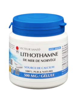 Lithothamne de mer de Norvège 80 gélules Vecteur Sante Herboristerie de Paris calcium magnésium