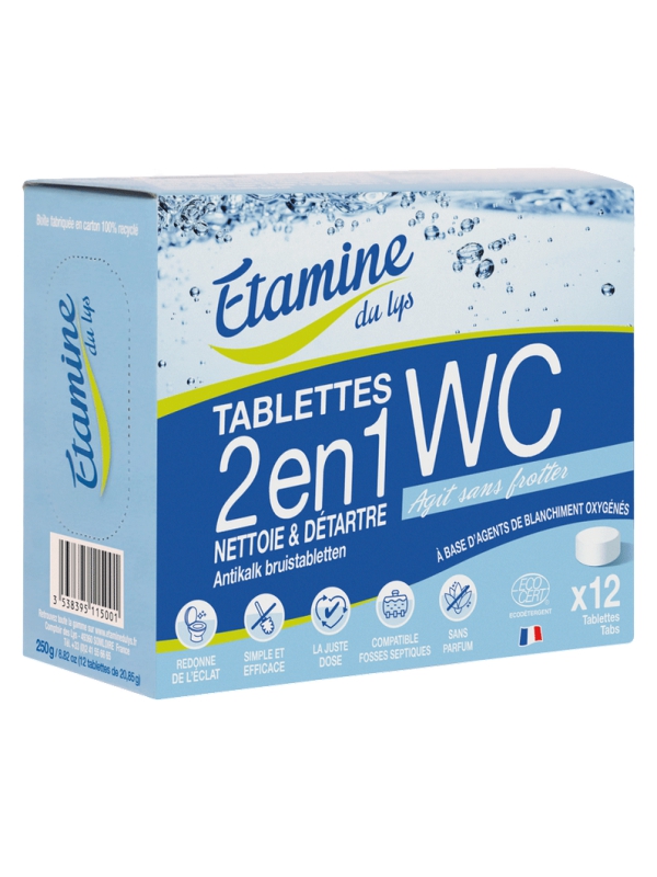 12 Tablettes WC 2 en 1 Etamine du Lys Herboristerie de Paris