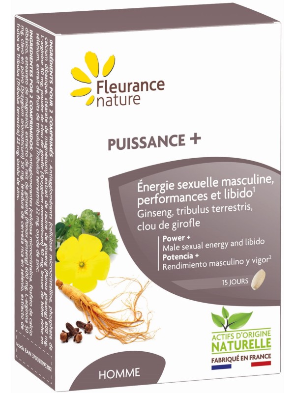 Puissance + 30 comprimés Fleurance Nature Herboristerie de Paris ginseng tribulus girofle zinc selenium