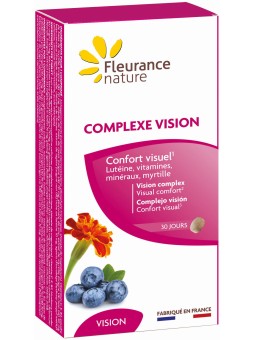 Complexe vision 30 comprimés Fleurance Nature Herboristerie de Paris lutéine béta carotène baie de myrtille