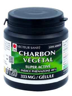 Charbon végétal super activé 120 gélules Vecteur Sante Herboristerie de Paris aide la digestion