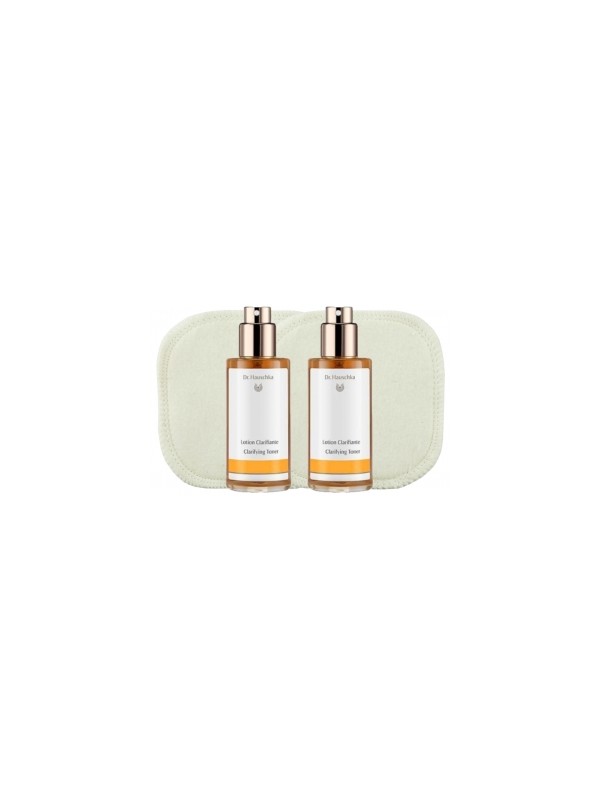 Lot de 2 Lotion Clarifiante 2 x 100ml et 2 carrés de soin coton bio offerts Dr. Hauschka Herboristerie de Paris