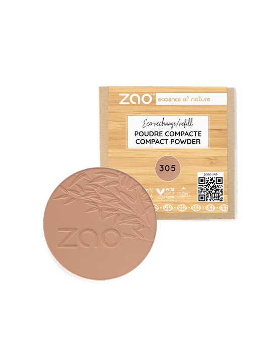 Recharge Poudre Compacte 305 Chocolat au lait Zao  Herboristerie de Paris