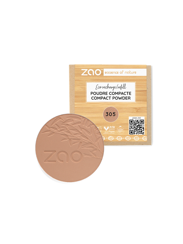 Recharge Poudre Compacte 305 Chocolat au lait Zao  Herboristerie de Paris