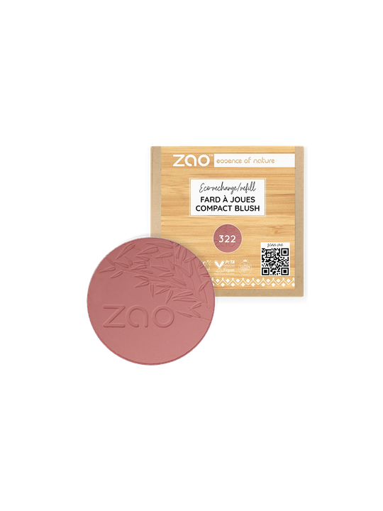 Recharge Fard à joues 322 Brun Rose 9g Zao  Herboristerie de Paris