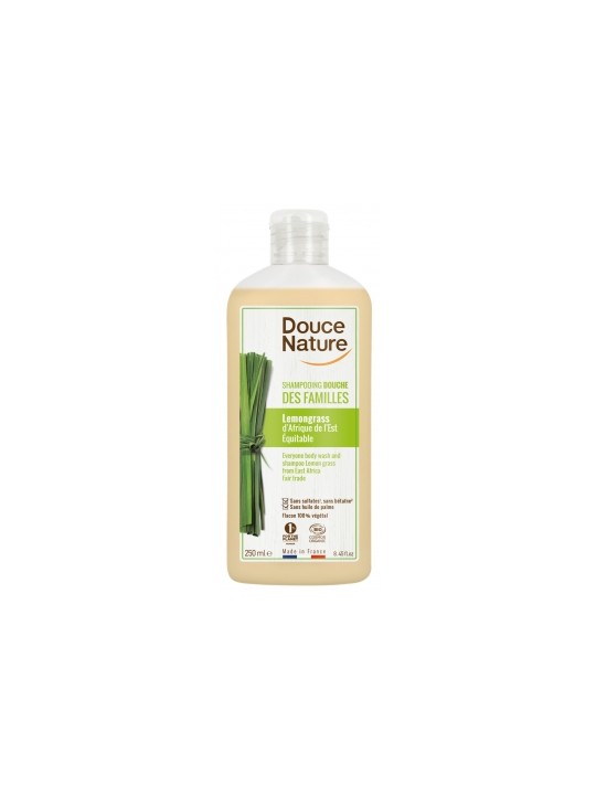 Shampoing douche des familles Lemongrass 250ml Douce Nature Herboristerie de Paris