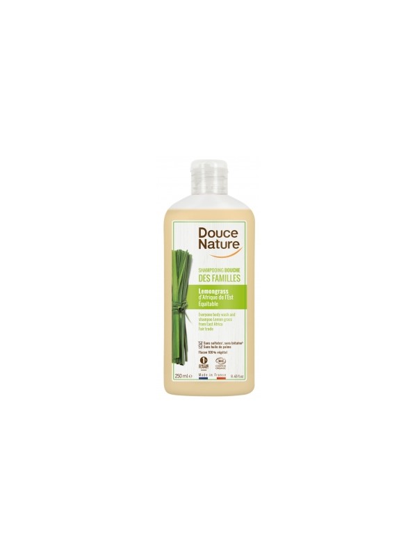 Shampoing douche des familles Lemongrass 250ml Douce Nature Herboristerie de Paris