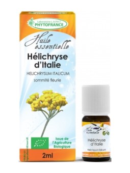 Huile essentielle d'Hélichryse d'Italie BIO France 2ml Phytofrance Herboristerie de Paris immortelle d'Italie