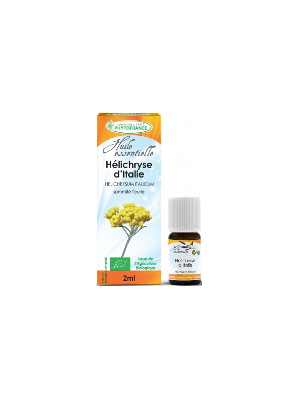 Huile essentielle d'Hélichryse d'Italie BIO France 2ml Phytofrance Herboristerie de Paris immortelle d'Italie