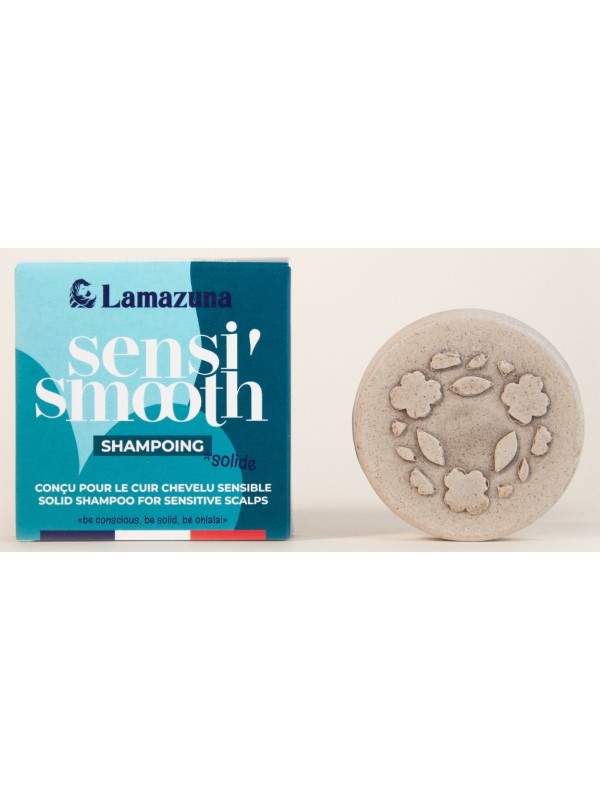 Shampoing solide Sensi Smooth cuir chevelu sensible 70gr Lamazuna cuirs chevelus sensibles  Herboristerie de Paris