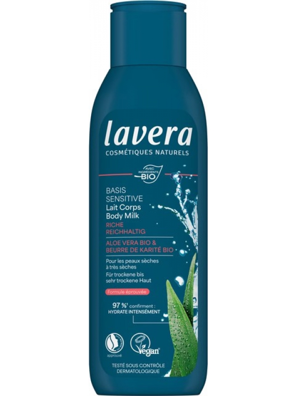 Lait Crème Riche Basis Sensitiv 250ml Lavera Herboristerie de Paris onctueux nutrition