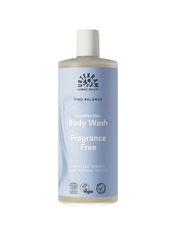 Gel douche sans parfum peaux sensibles 500ml Urtekram action anti irritations douceur Herboristerie de paris