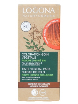 Coloration soin végétale Rouge Henné 100g Logona herboristerie de paris