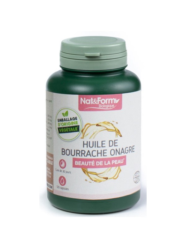 Huile de bourrache + Huile d'onagre 120 capsules Nat et Form Herboristerie de Paris acide gamma linolénique