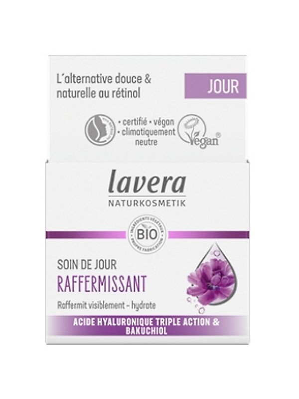 Soin de Jour Raffermissant à l'acide hyaluronique 50 ml Lavera fermeté Herboristerie de paris