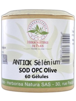 Antiox Selenium SOD OPC Olivier 60 Gélules Herboristerie de Paris