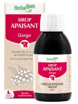 Sirop Apaisant Gorge Bio Flacon 250ml Herbalgem Sirop des Refroidissements Bio Flacon Herboristerie de Paris