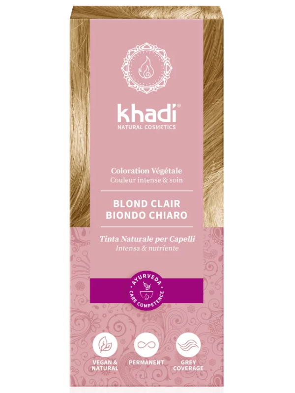 Teinture aux Plantes Blond Clair 100g Khadi Herboristerie de Paris