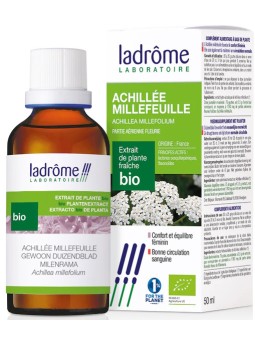Extrait bio Achillée millefeuille 50ml Ladrome Herboristerie de Paris Extrait de plantes fraîches Achillée millefeuille