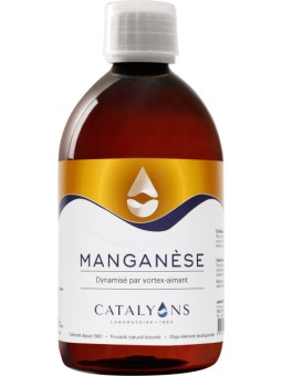 Manganèse ionisé 500 ml Catalyons Herboristerie de Paris aide à la formation normale de tissus conjonctifs